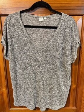 Twik Grey Heathered Tee with Cap Sleeves